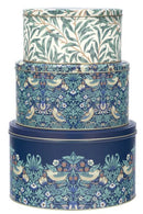 Arts & Crafts - Strawberry Thief - Set of 3 Round Cake Tins