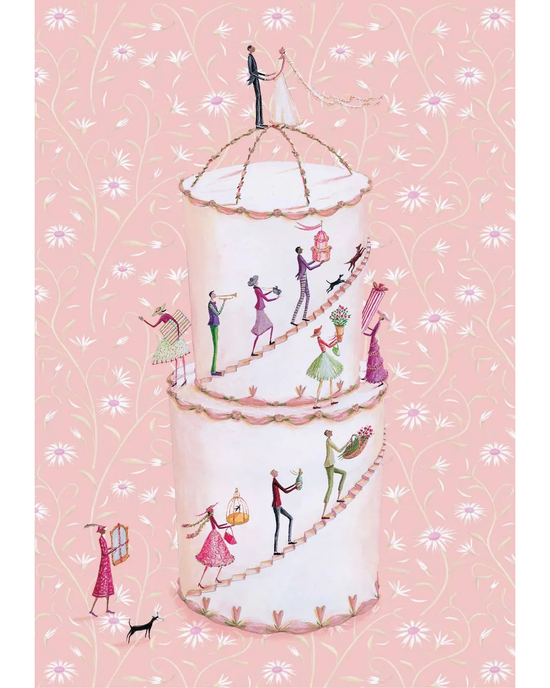 Wedding Cake Staircase - Wedding Card