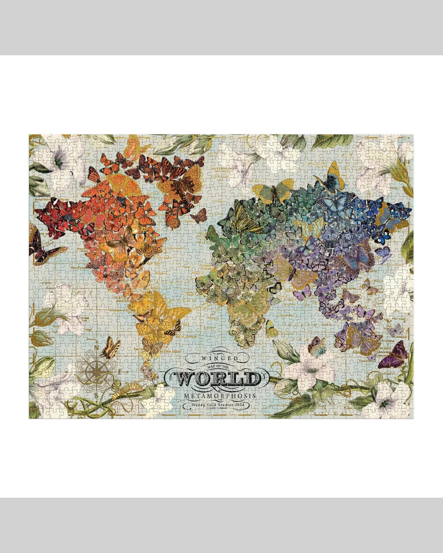 Galison Wendy Gold Winged Metamorphosis 1000-Piece Jigsaw Puzzle-5