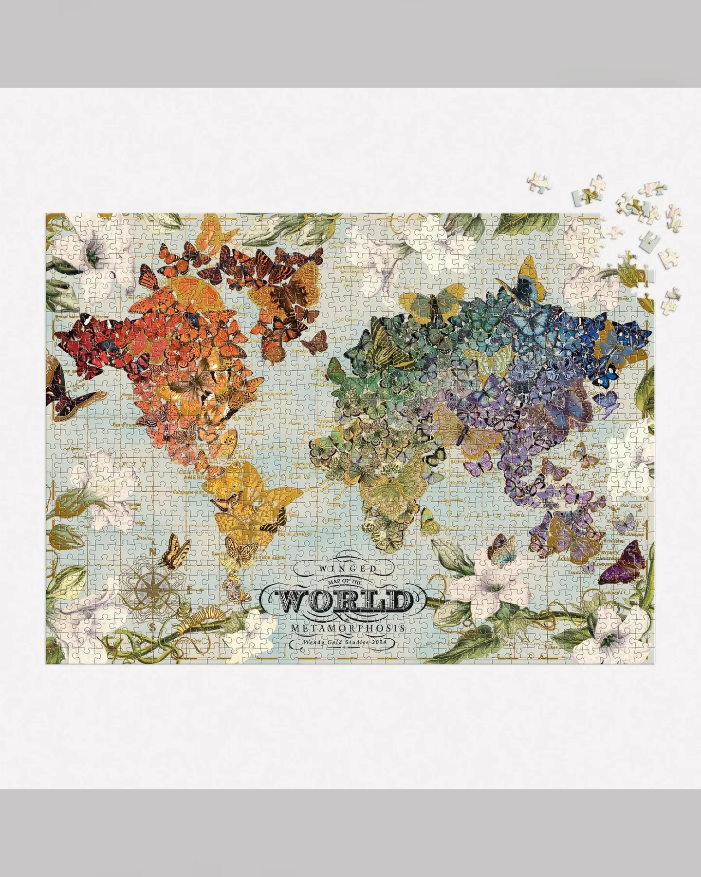 Galison Wendy Gold Winged Metamorphosis 1000-Piece Jigsaw Puzzle-6