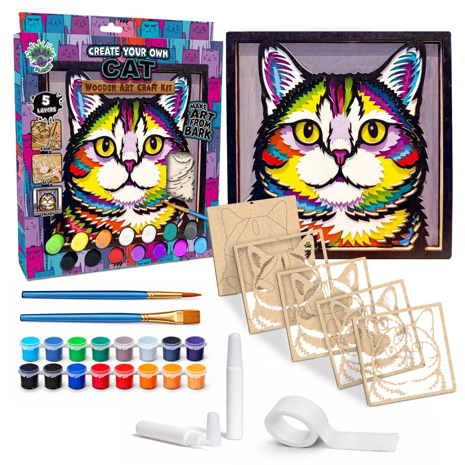 Wooden Art Craft Kit - Cat