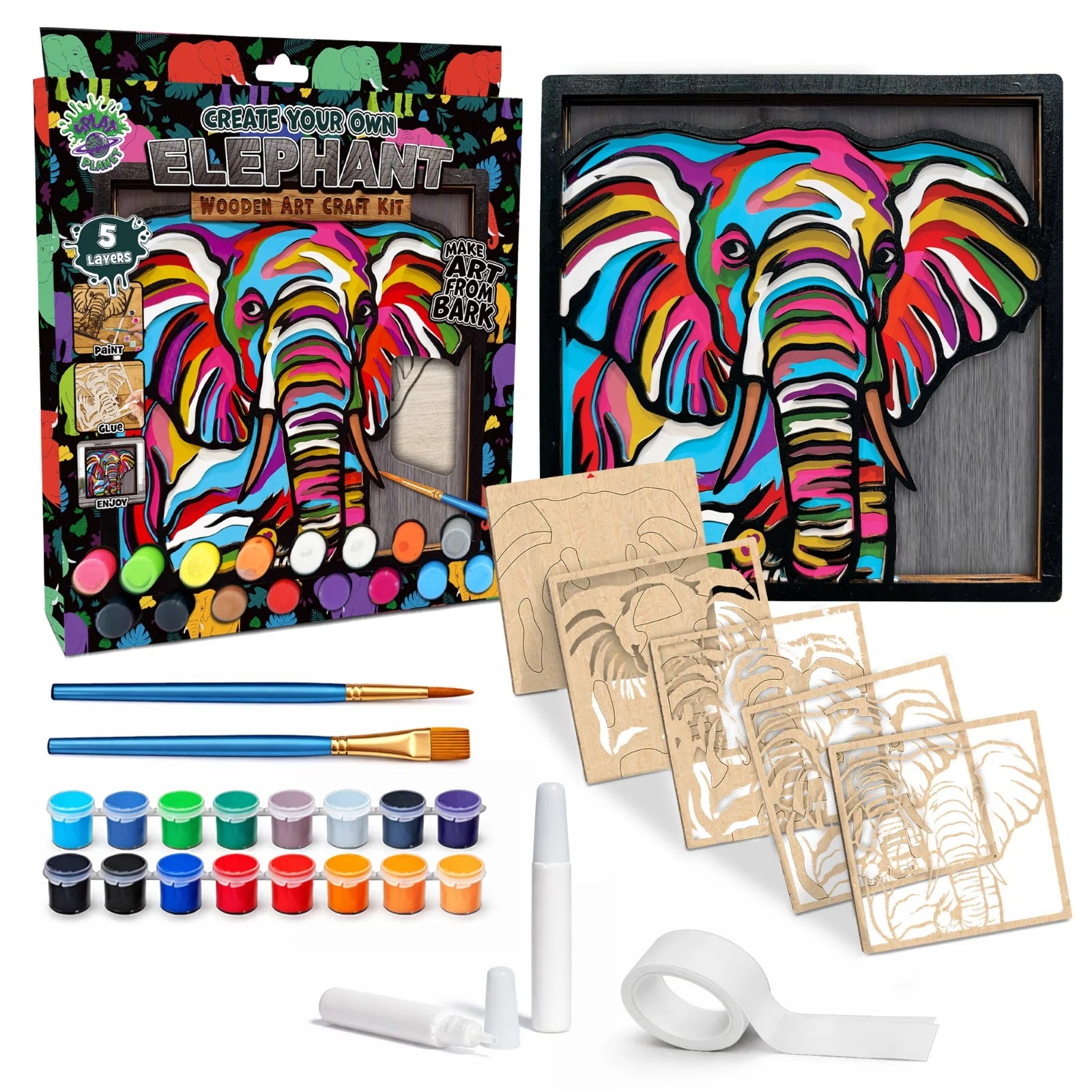 Wooden Art Craft Kit - Elephant