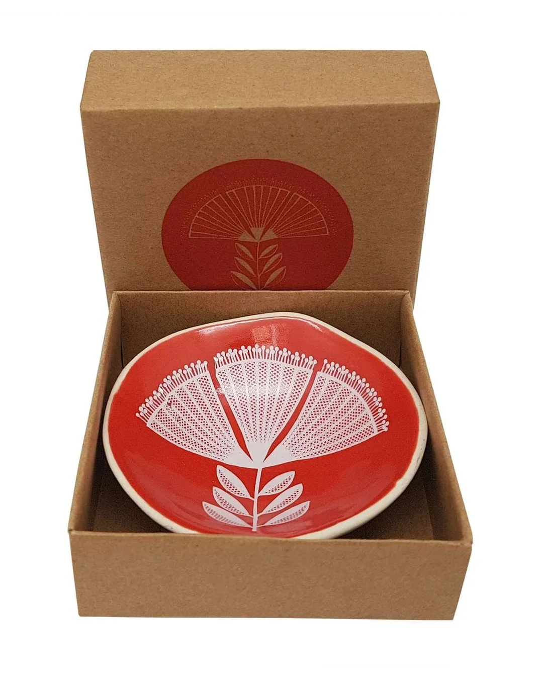 white-pohutukawa-lace-on-red-7cm-bowl