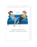 Wine and wisdom Greeting Cards