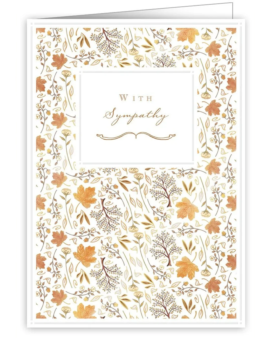 with-sympathy-gold-leaves