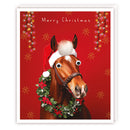 Christmas Horse Card - Fluff