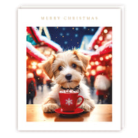 Coffee Pup Christmas Card