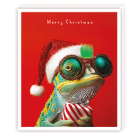 Christmas Lizard Card - Fluff