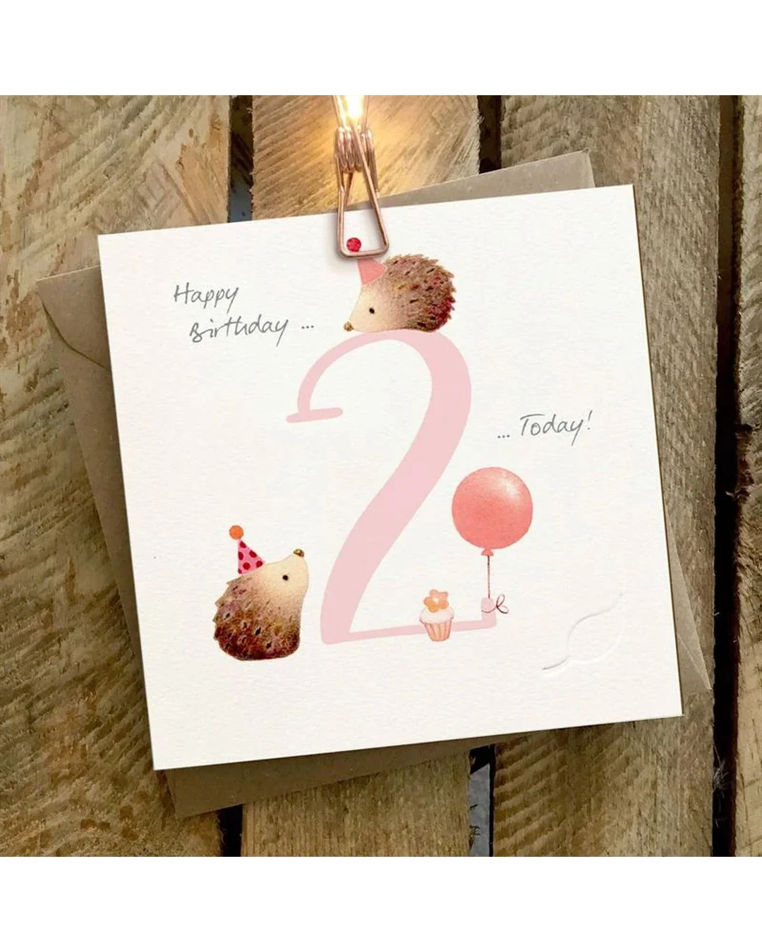 You're 2 Today Pink - 2nd Birthday Card Birthday Cards