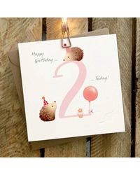 You're 2 Today Pink - 2nd Birthday Card Birthday Cards