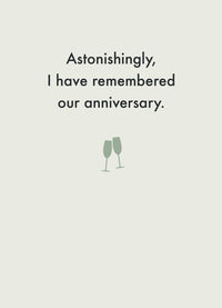 Remembered Our Anniversary - Anniversary Card