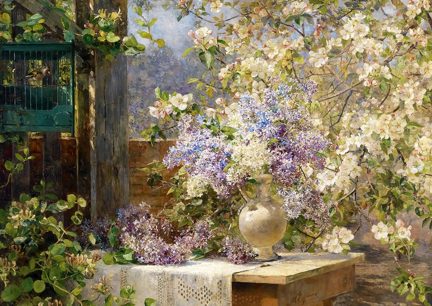 Marie Egner: In the Blossoming Bower, 1000pcs