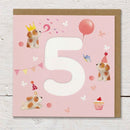 Puppies & Balloons - 5th Birthday Card