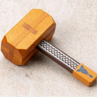 Project Genius Thor's Hammer Wooden Dexterity Puzzle Mechanical Puzzles