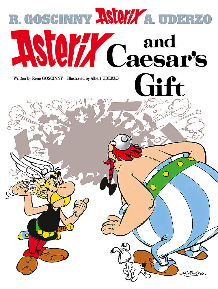 Front cover of Asterix and Caesar's Gift: Album 21 hardback Asterix comic