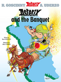 Front cover of Asterix and the Banquet: Album 5 hardback Asterix comic