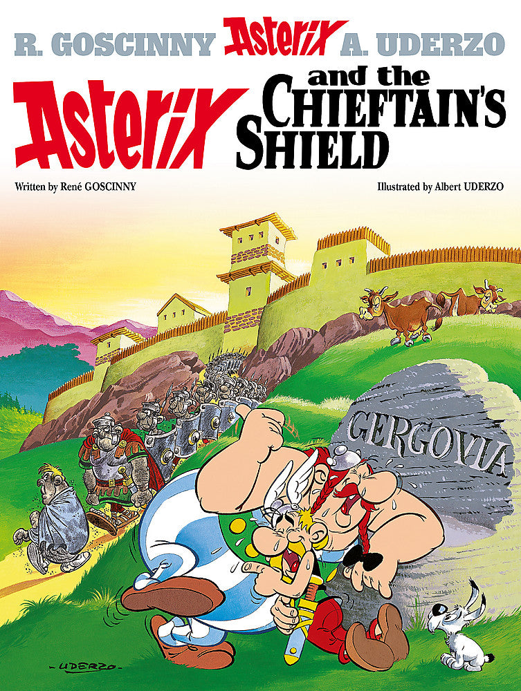 Front cover of Asterix and the Chieftain's Shield: Album 11 hardback Asterix comic