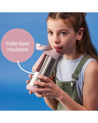 B.BOX 500ml Insulated Sport Spout Drink Bottle Blush Crush
