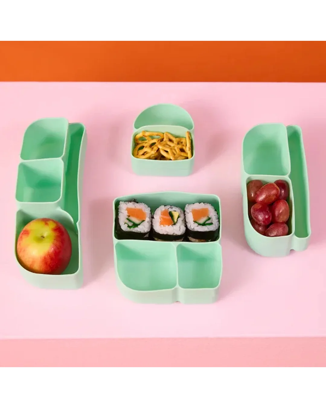b.box Silicone Bento Tray for Mini Lunchbox – Forest Bento Box