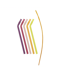 b.box Silicone Straws 5-Pack Drinking Straws & Stirrers Very Berry