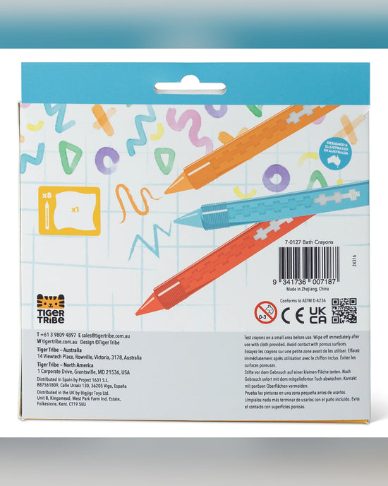Tiger Tribe Bath Crayons 12-Pack