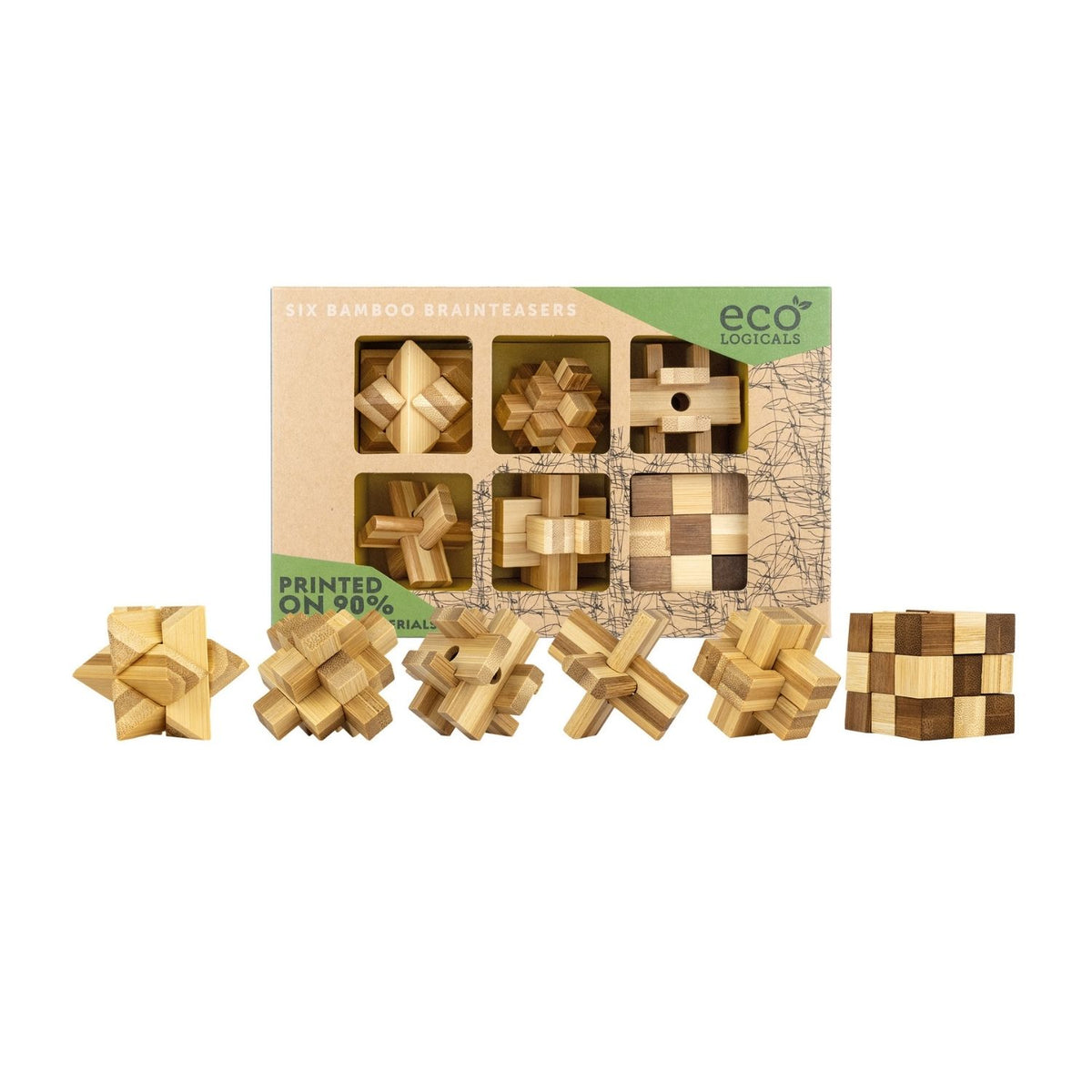 Project Genius Ecological 6-Pack Bamboo Brainteasers Toys