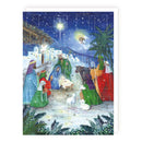 Tracks CAL029 nativity advent calendar with 24 numbered doors and stable scene