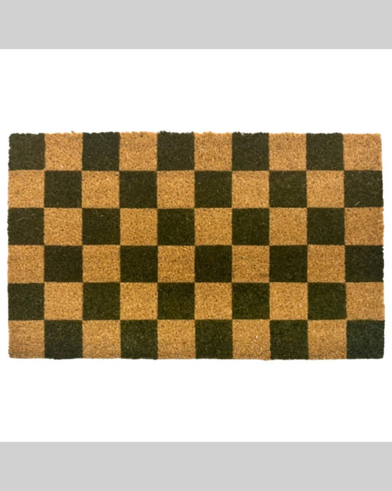 Checkers Coir Doormat