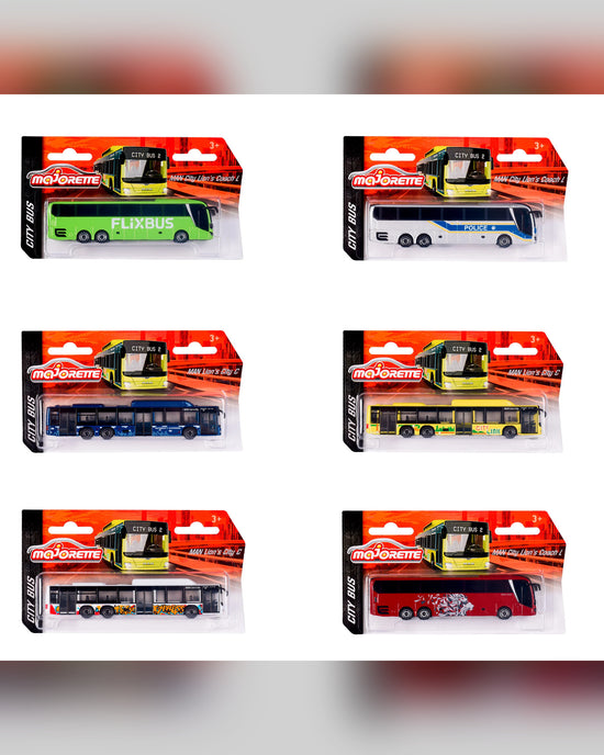 Majorette City MAN Buses Toy Vehicle