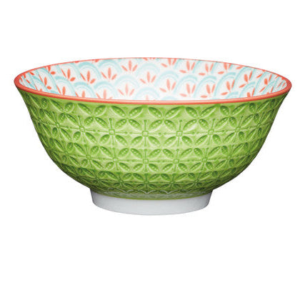 Mikasa 21 cm Ramen Bowl – Green Blue Geometric