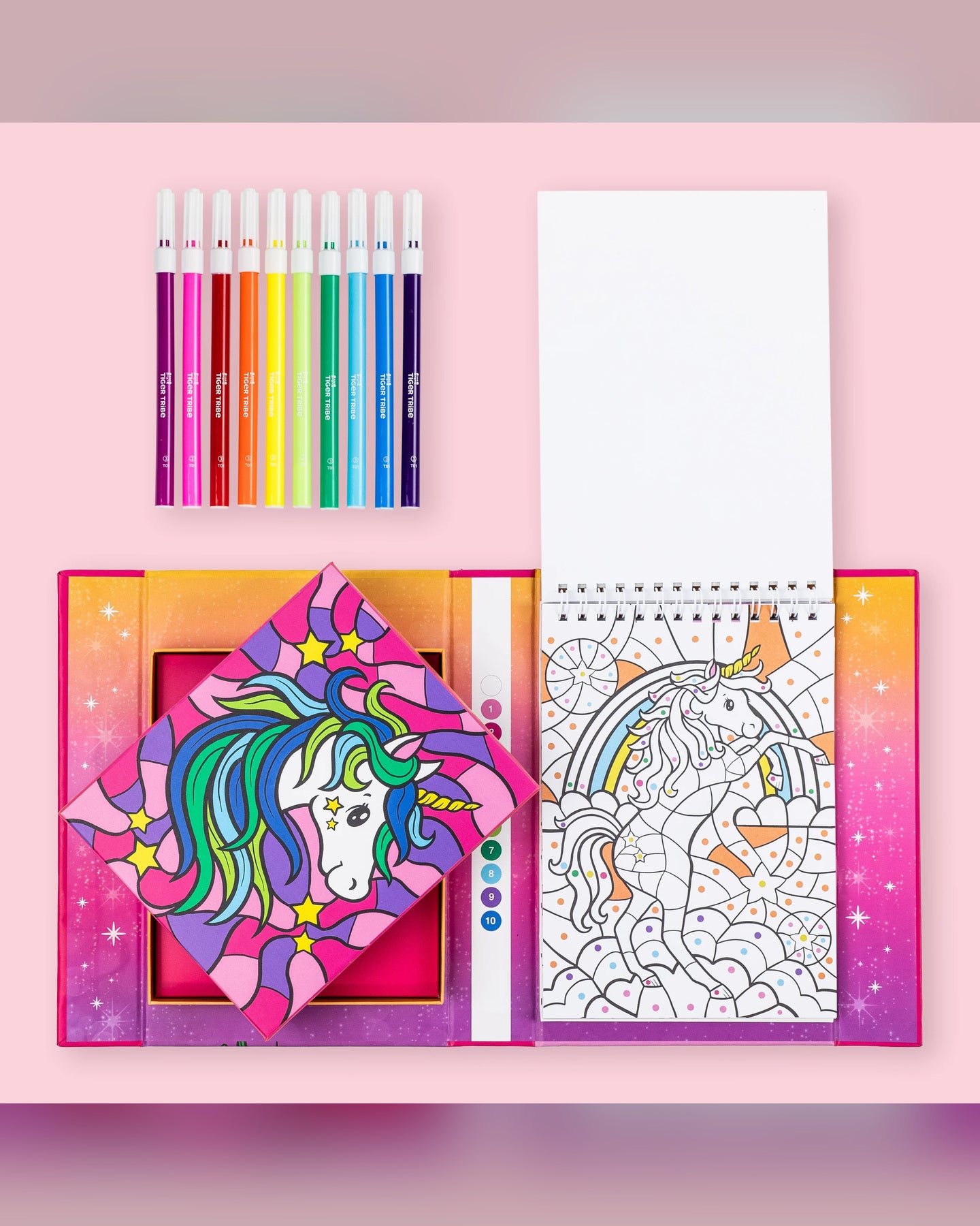 Tiger Tribe Unicorn Dreaming Colour by Numbers Set-2