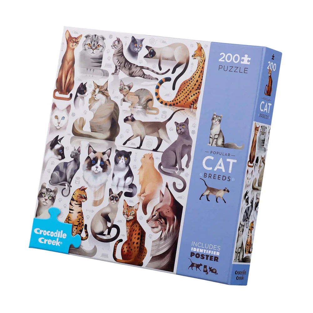 Croc Creek 200pc Animals Puzzle - Cat Breeds