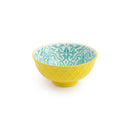 Mikasa 12 cm Nibble Bowl – Yellow & Blue Geometric