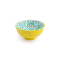 Mikasa 12 cm Nibble Bowl – Yellow & Blue Geometric