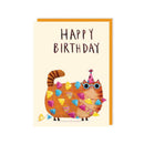 Birthday Cat Tassels - Birthday Card