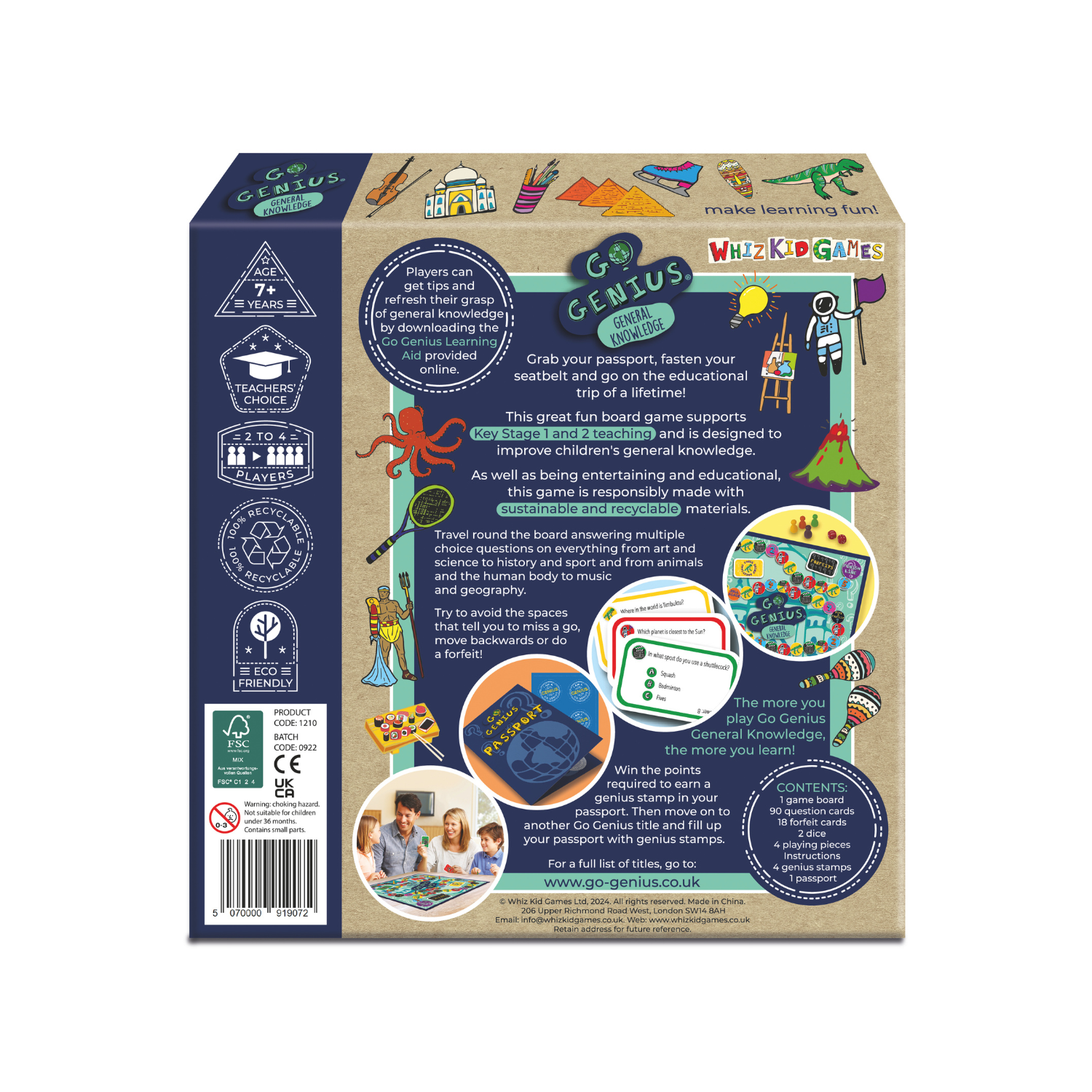 Go Genius General Knowledge - Board Game