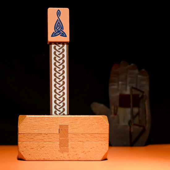 Project Genius Thor's Hammer Wooden Dexterity Puzzle