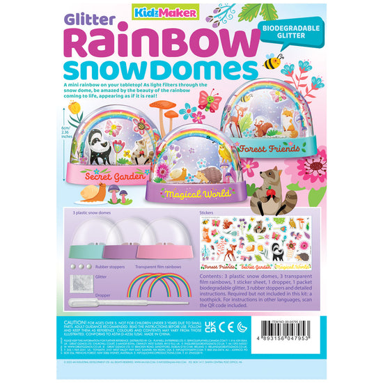 Glitter Rainbow Snow Domes