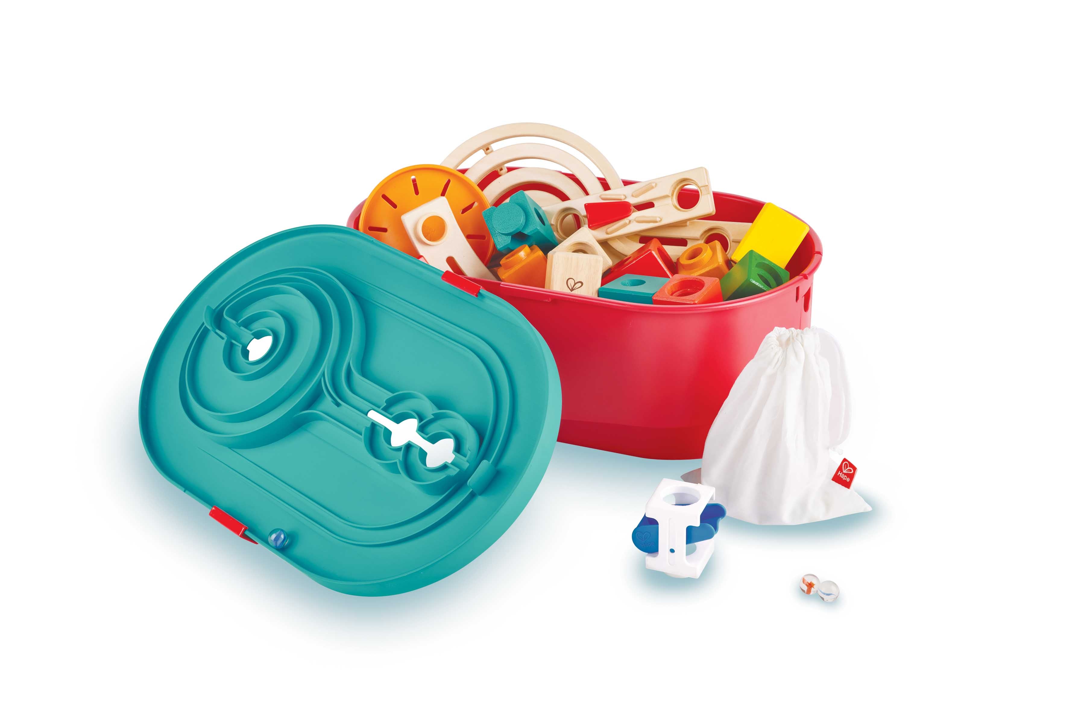 hape-quadrilla-stack-track-bucket-set