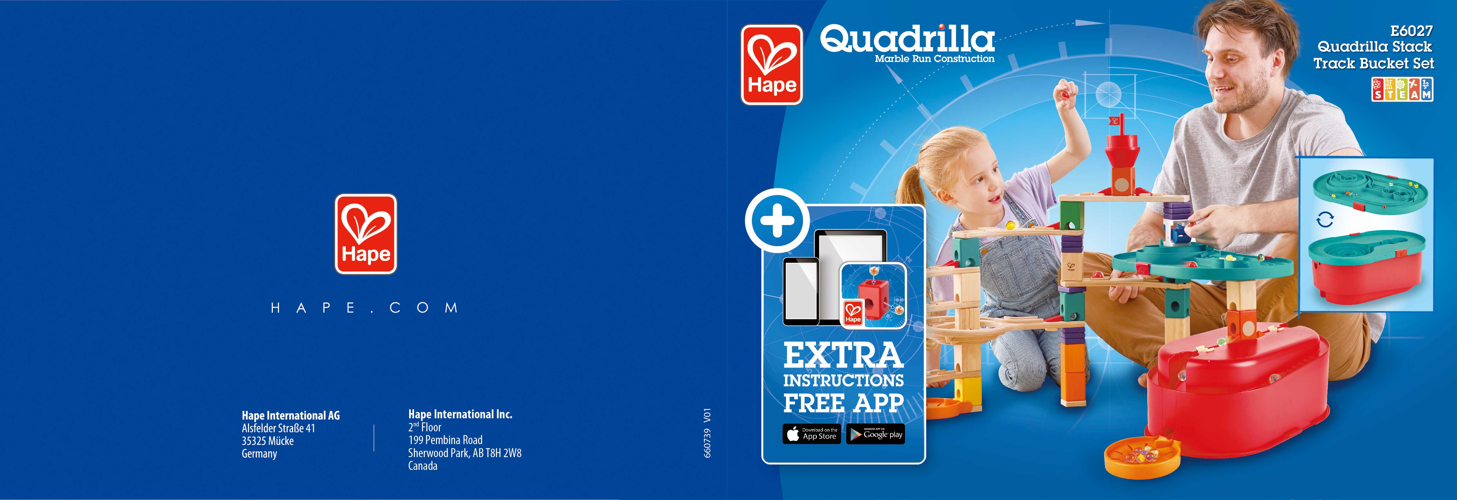 hape-quadrilla-stack-track-bucket-set