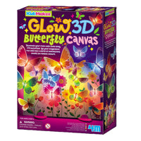 Glow 3D Butterfly Canvas