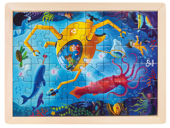 Hape Double Sided Colour Puzzle 48pc Ocean Rescue