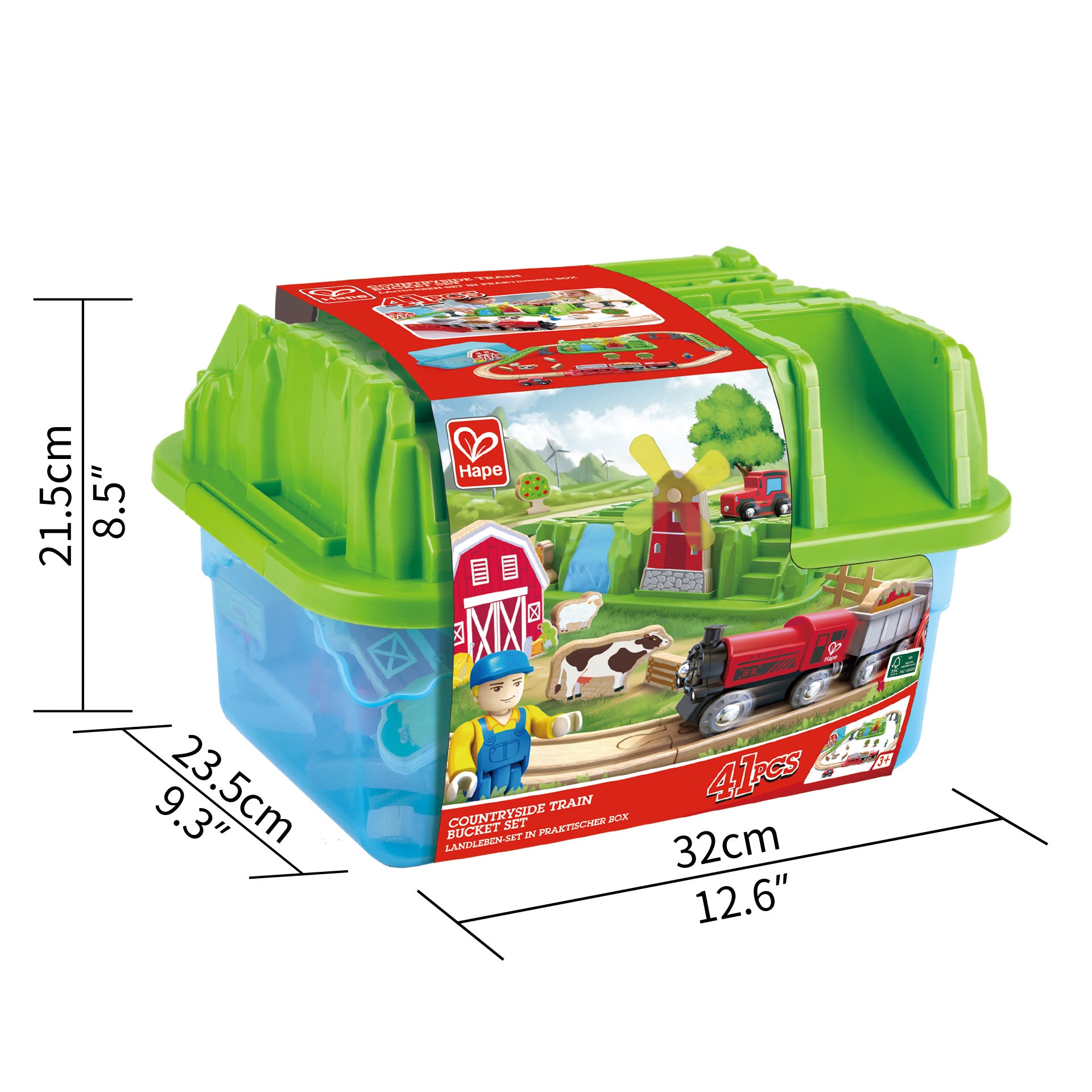hape-countryside-train-bucket-set