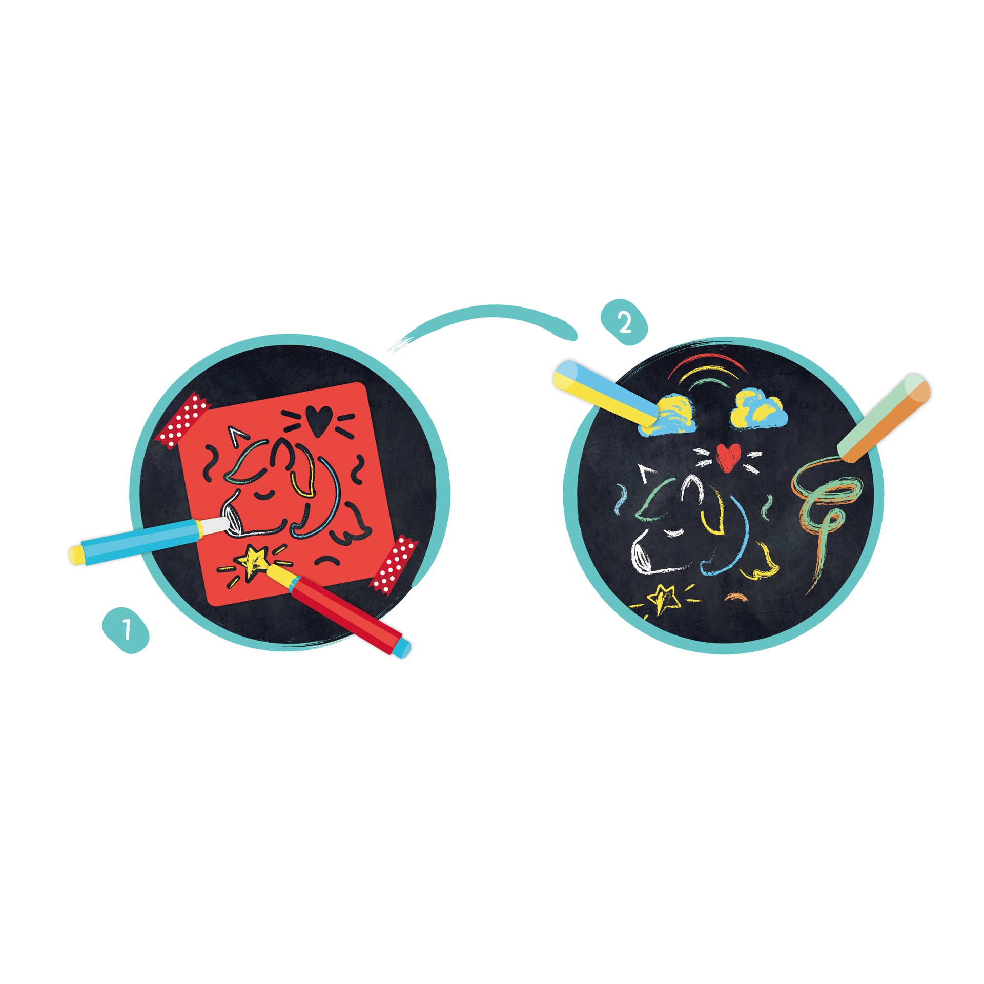 hape-chalks-and-stencils-art