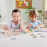 hape-double-sided-colour-puzzle-24pc-unicorn-and-friends