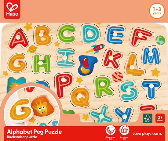 Hape Alphabet Peg Puzzle