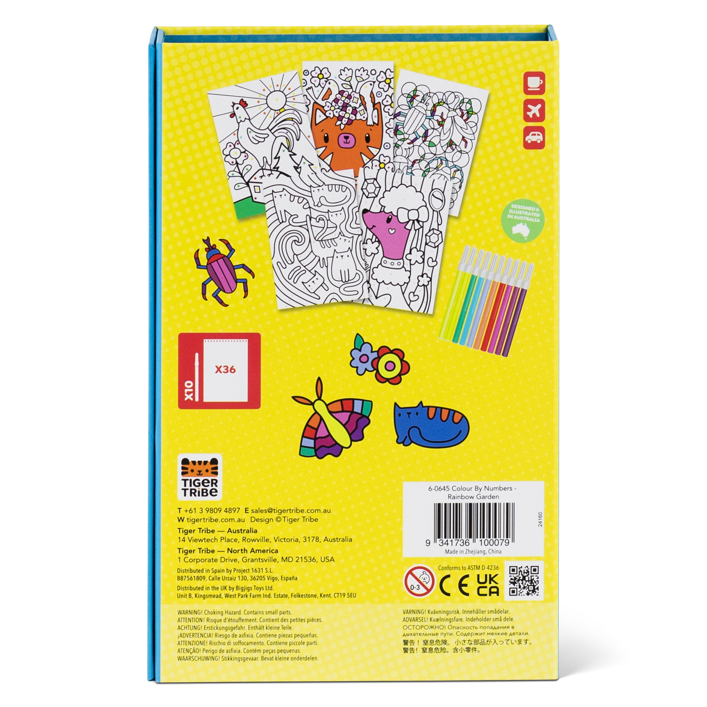 Colour By Numbers - Rainbow Garden
