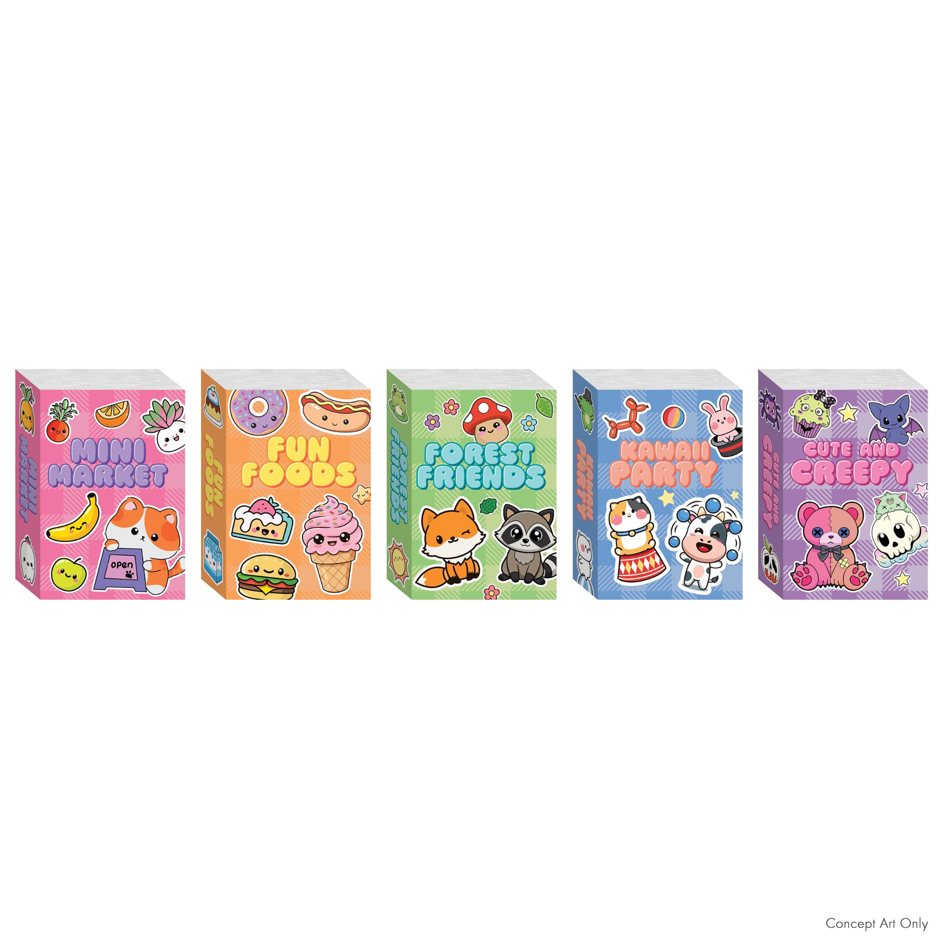 Totally Kawaii Mini Sticker Book Library 5 Books