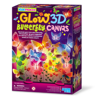 Glow 3D Butterfly Canvas