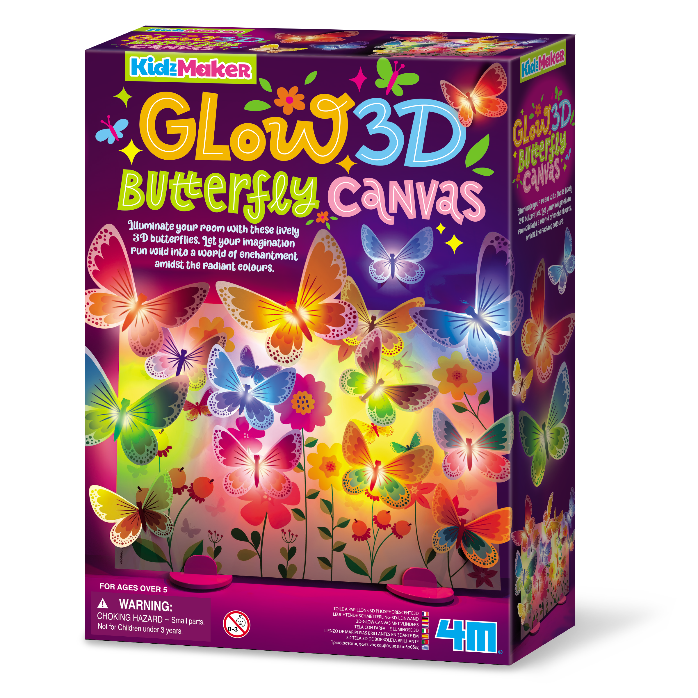 Glow 3D Butterfly Canvas